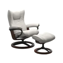 Stressless Wing-lepotuoli + rahi, valkoinen
